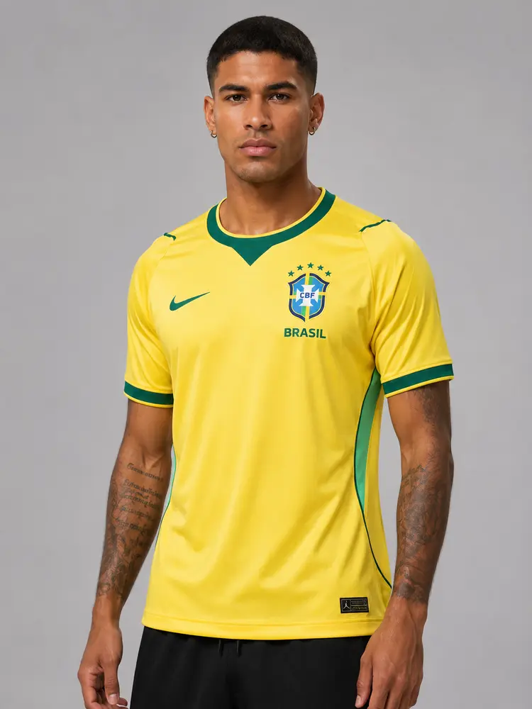 Camisa Brasil I 2026 — Oficial Torcedor (Amarela) — Masculina